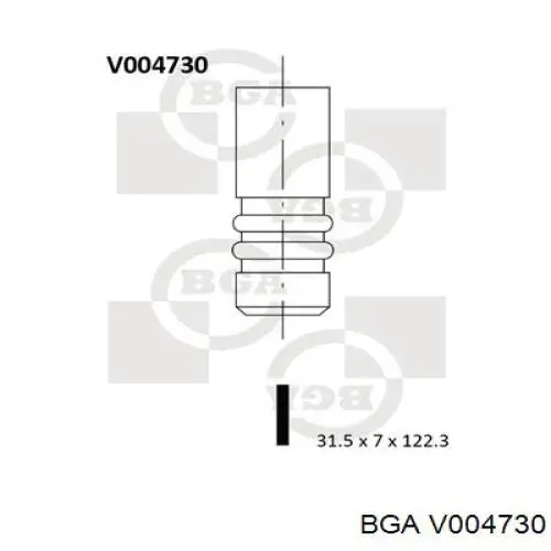 Клапан випускний 1317792 Volvo