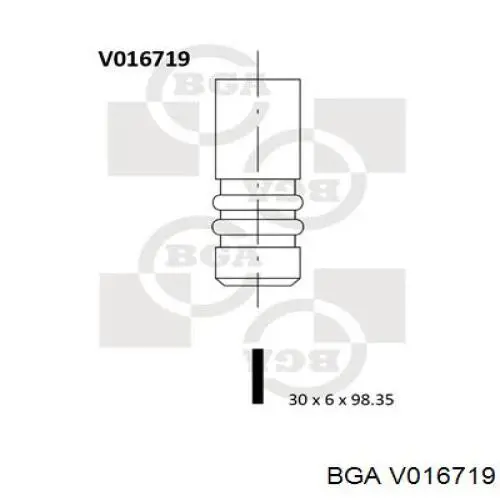 V016719 BGA клапан випускний