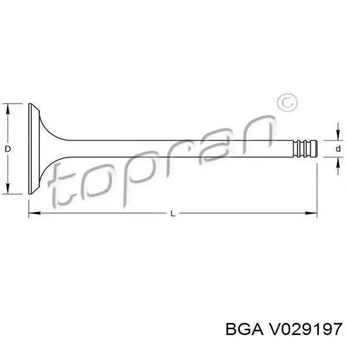 Вихлопний клапан BGA V029197 ціна, від 3.96 USD