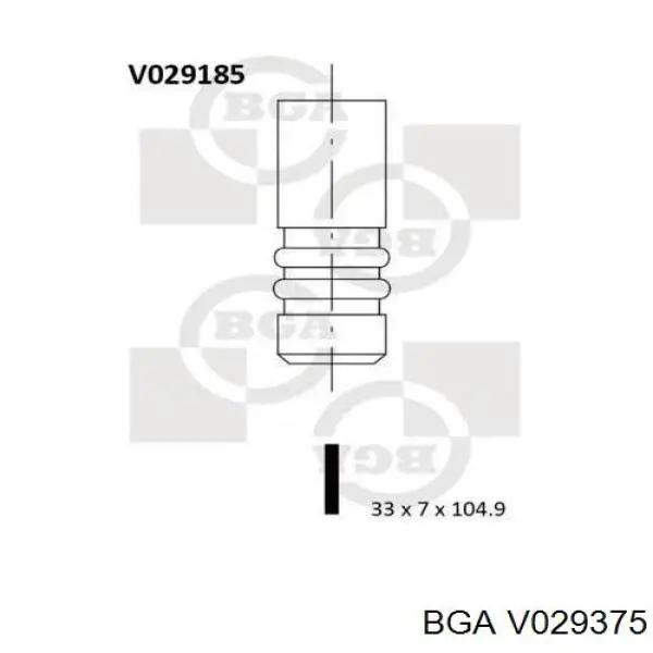 Купити V029375 BGA Клапан впускний