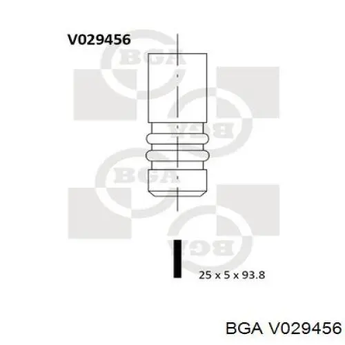 Вихлопний клапан BGA V029456 ціна, від 4.62 USD