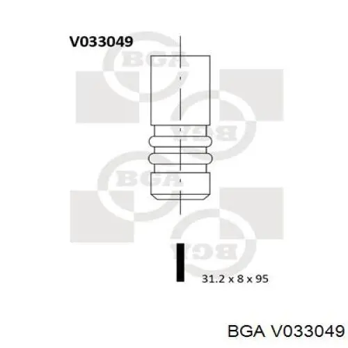 V033049 BGA клапан випускний
