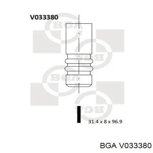 V033380 BGA клапан випускний
