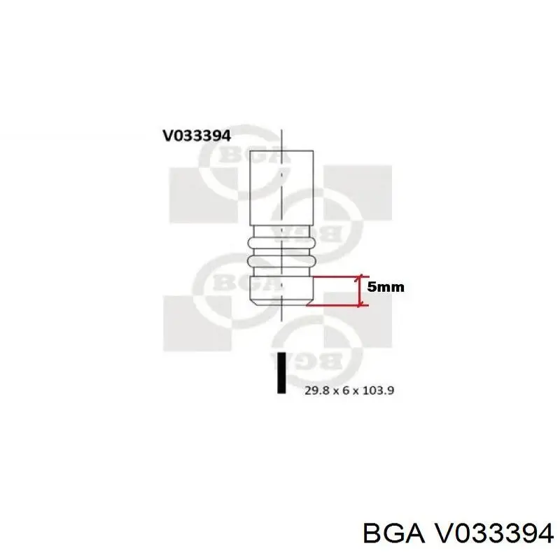 Клапан випускний 6189BMARCR Freccia