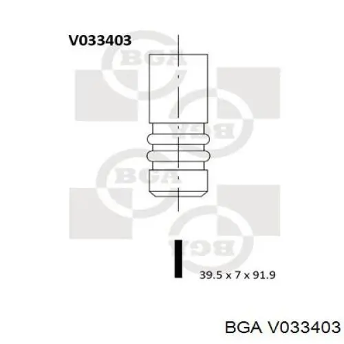 Купити V033403 BGA Клапан впускний