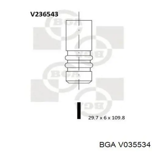 Клапан випускний V035534 BGA