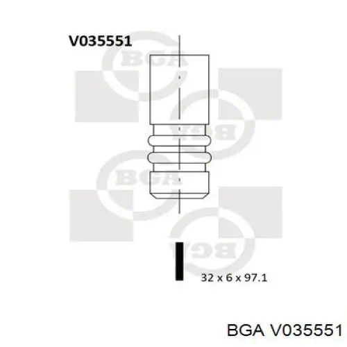 Купити V035551 BGA Клапан впускний