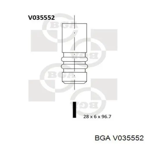 Вихлопний клапан BGA V035552 ціна, від 8.32 USD