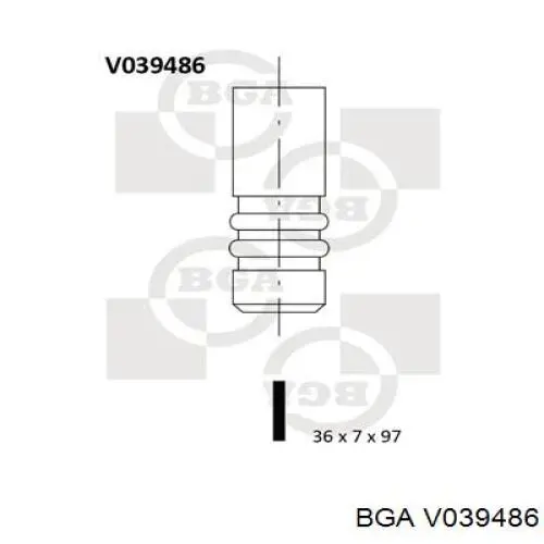 V039486 BGA клапан впускний