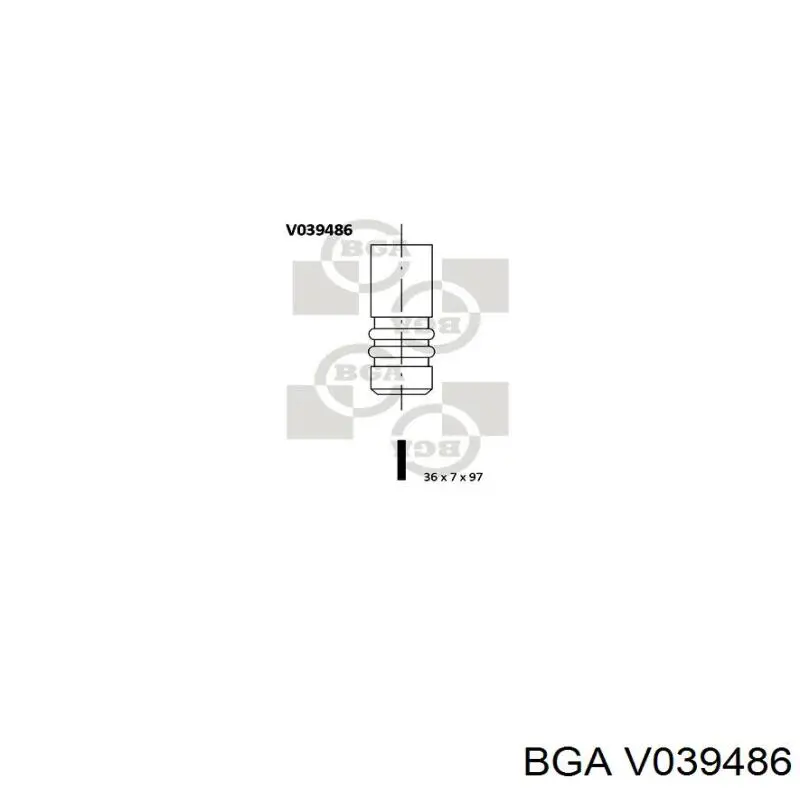 Купити V039486 BGA Клапан впускний