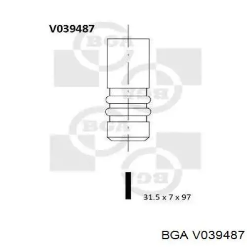 V039487 BGA клапан випускний