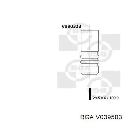 Купити V039503 BGA Клапан випускний
