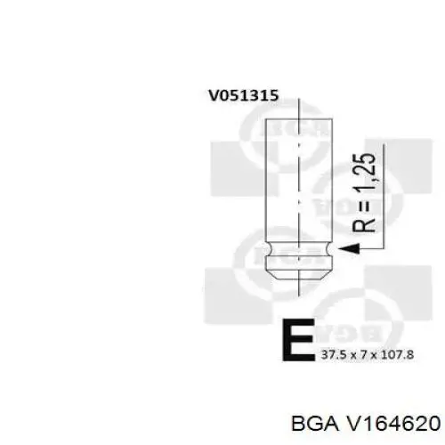 V164620 BGA клапан впускний