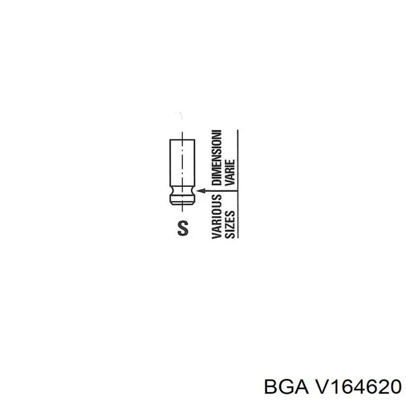 V164620 BGA Клапан впускний