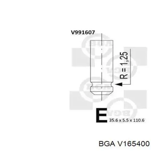 Клапан впускний V165400 BGA