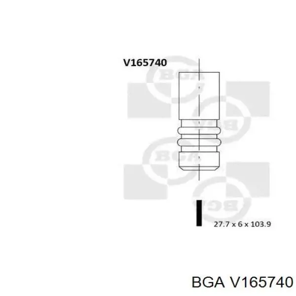 Клапан впускний V165740 BGA