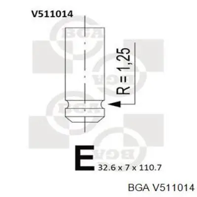 V511014 BGA клапан випускний
