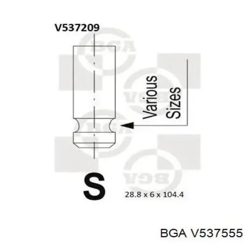 Вихлопний клапан BGA V537555 ціна, від 6.78 USD