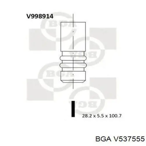 Купити V537555 BGA Клапан випускний
