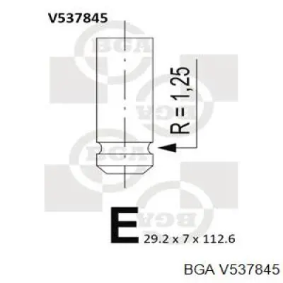 Купити V537845 BGA Клапан випускний