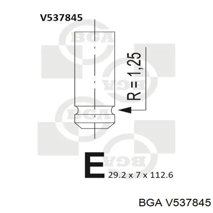 Клапан випускний Citroen AX (ZA) (Сітроен AX)