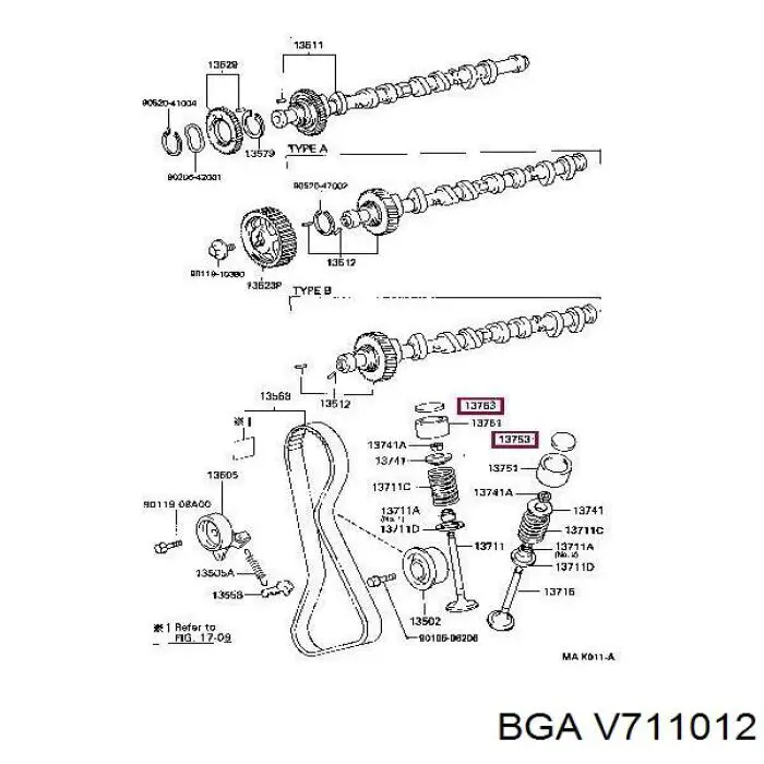 Клапан випускний V711012 BGA