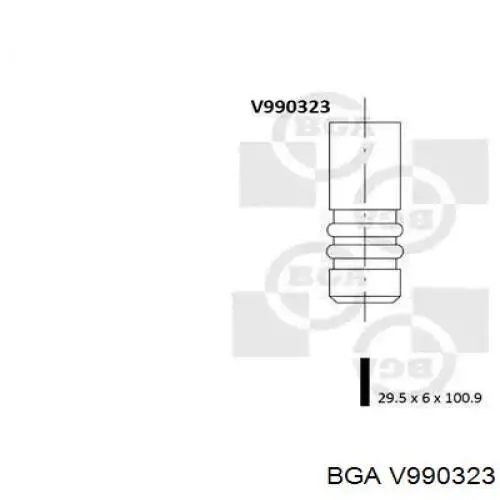 Клапан впускний BGA V990323 ціна, від 4.34 USD