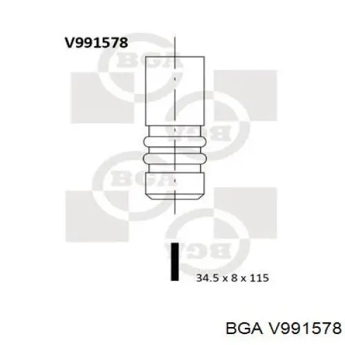 V991578 BGA клапан випускний