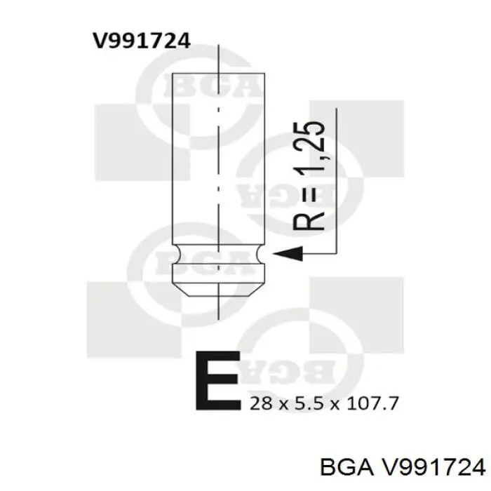 Купити V991724 BGA Клапан випускний
