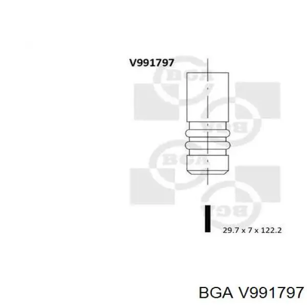 Клапан впускний BGA V991797 ціна, від 4.81 USD