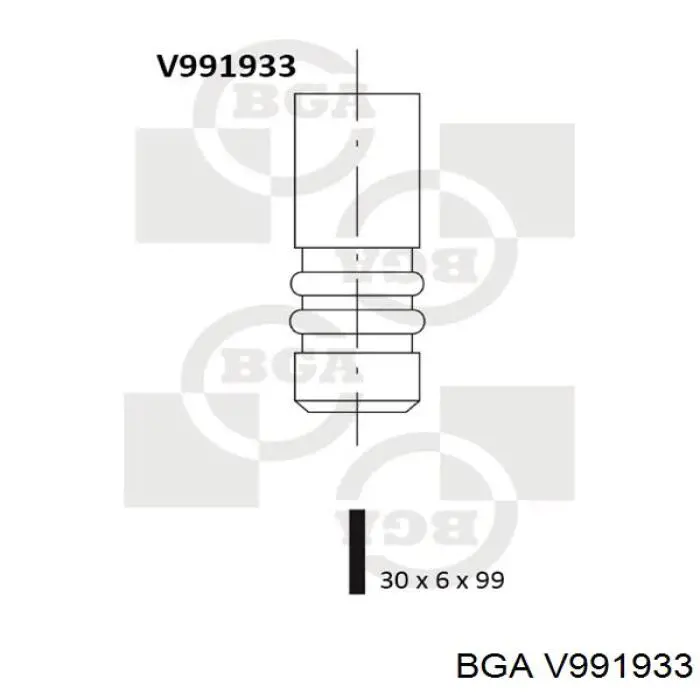 V991933 BGA клапан впускний