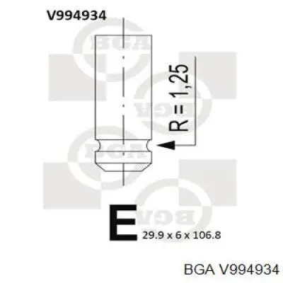 V994934 BGA Клапан випускний