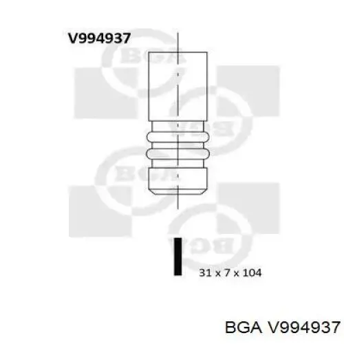 Купити V994937 BGA Клапан впускний