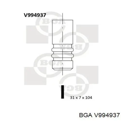V994937 BGA клапан впускний