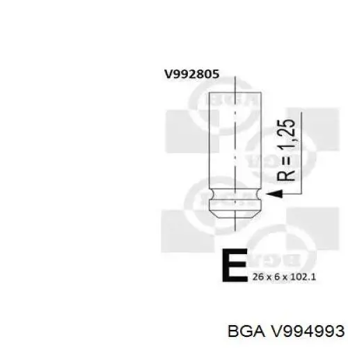 Купити V994993 BGA Клапан випускний