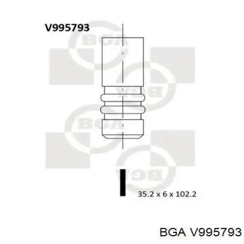 Купити V995793 BGA Клапан впускний