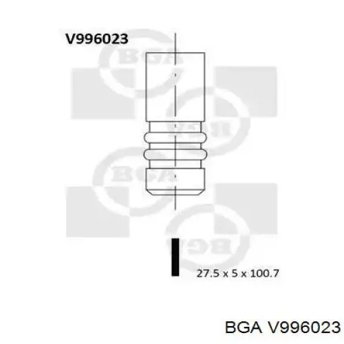 V996023 BGA клапан випускний