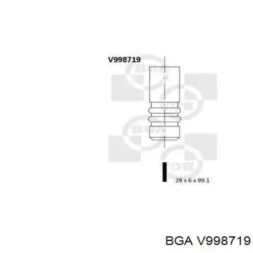V998719 BGA клапан випускний