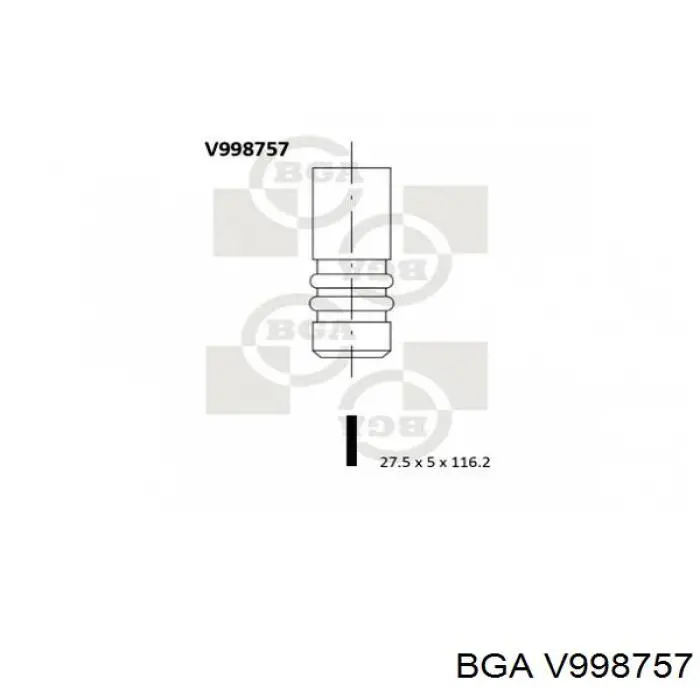 V998757 BGA Клапан выпускной