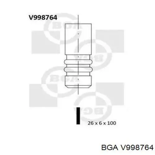 Купити V998764 BGA Клапан впускний