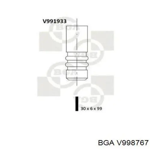 V998767 BGA клапан впускний