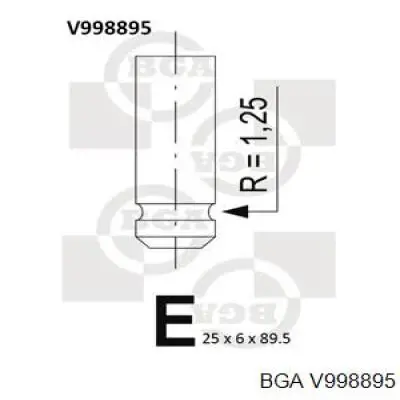 V998895 BGA клапан випускний