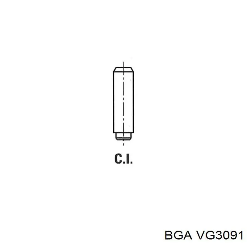 Направляюча клапана, впускного BGA VG3091 ціна, від 1.13 USD