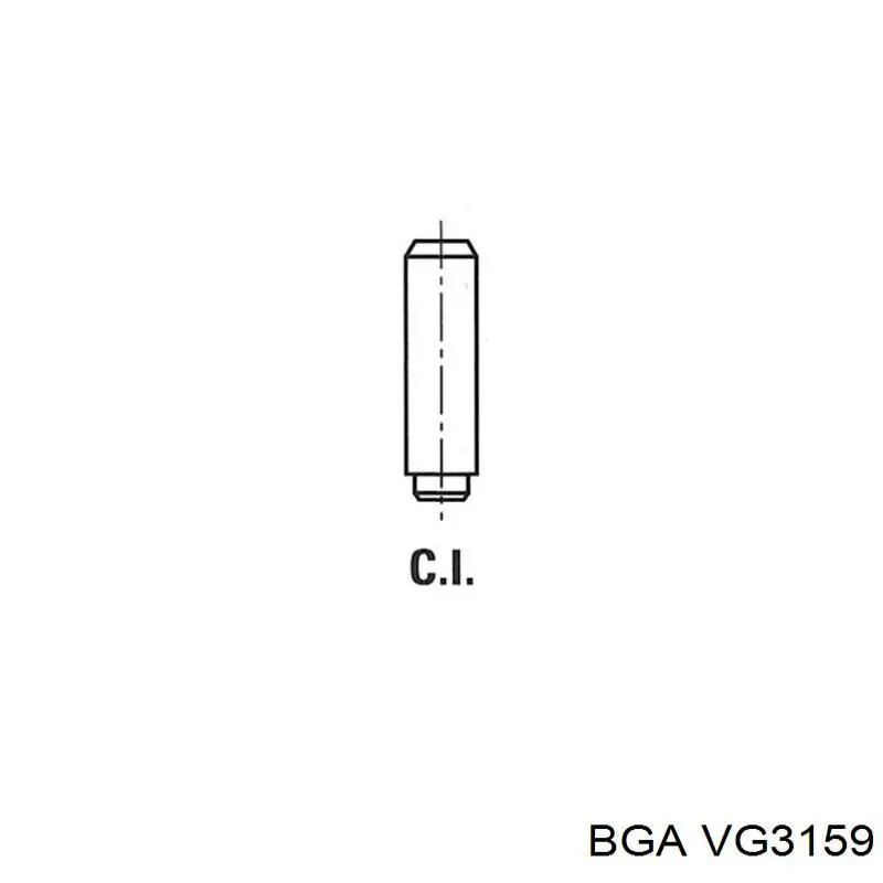 Направляюча клапана, впускного Citroen BX (XB) (Сітроен BX)