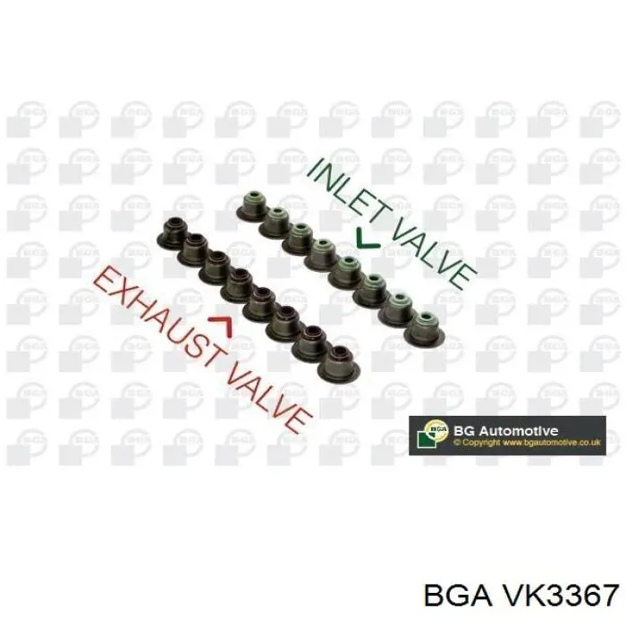 VK3367 BGA сальник клапана (маслознімний, впуск/випуск, комплект на мотор)