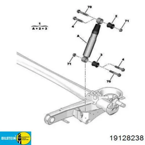 Амортизатор задній Bilstein 19128238 ціна, від 35.29 USD