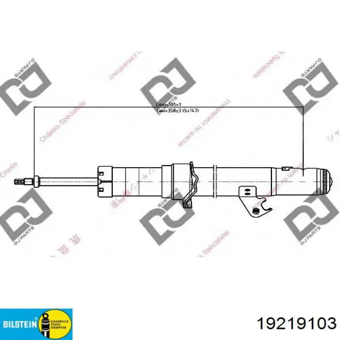 Стійка передня права Bilstein 19219103