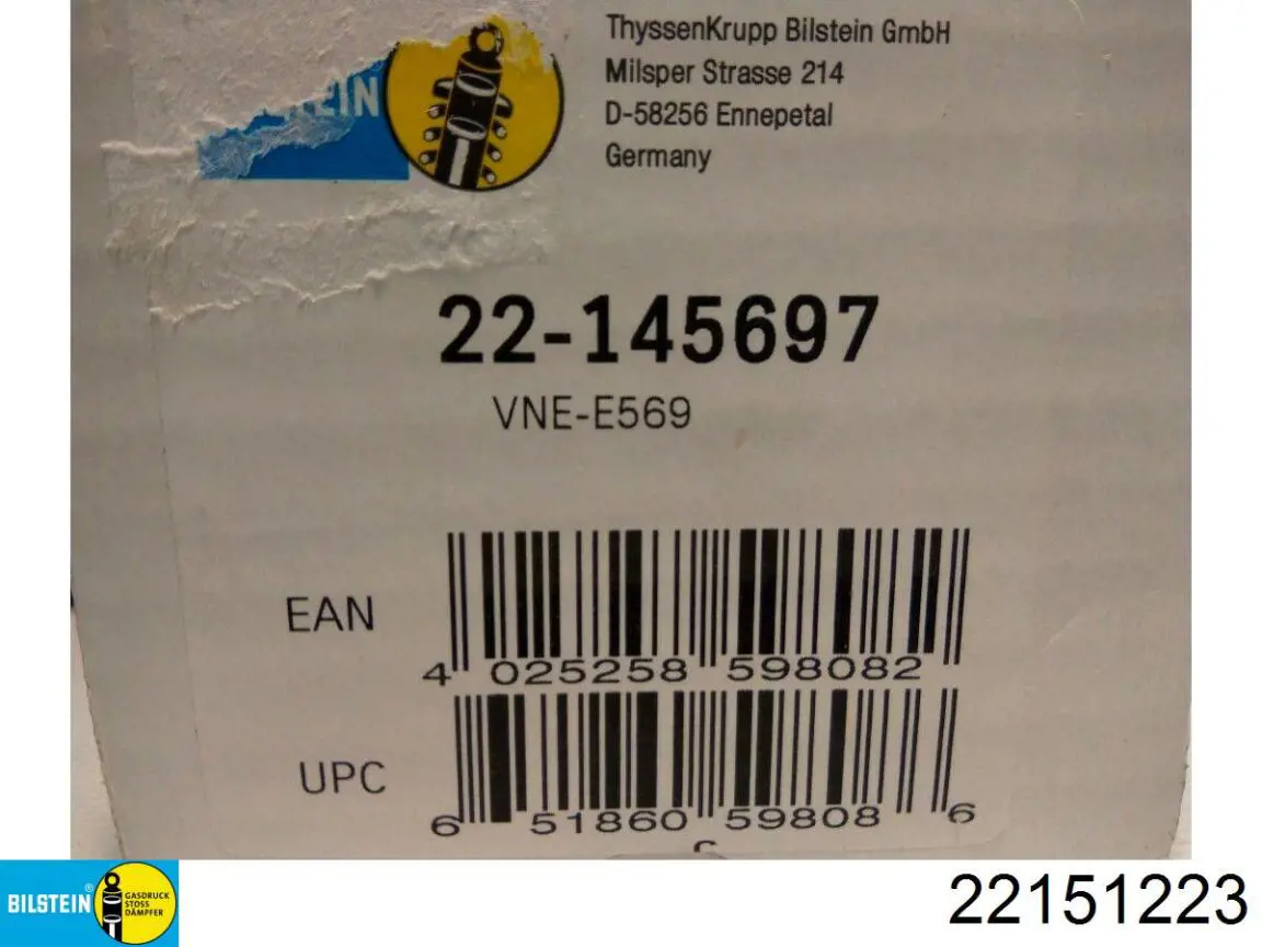 22151223 Bilstein Ліва передня стійка