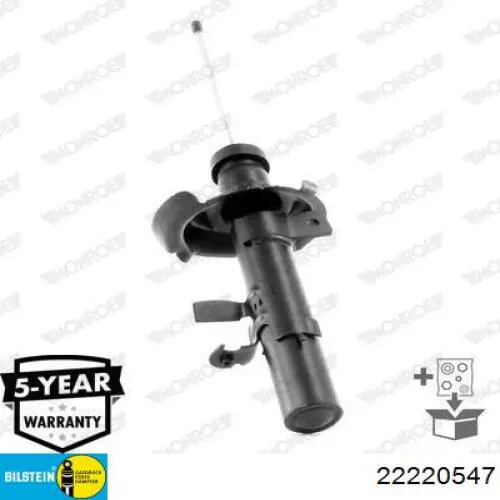 Амортизатор передній, правий 22220547 Polcar