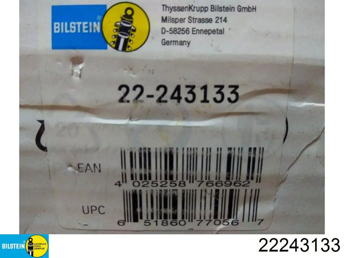 Амортизатор передньої підвіски, лівий Bilstein 22243133 ціна, від 84.46 USD